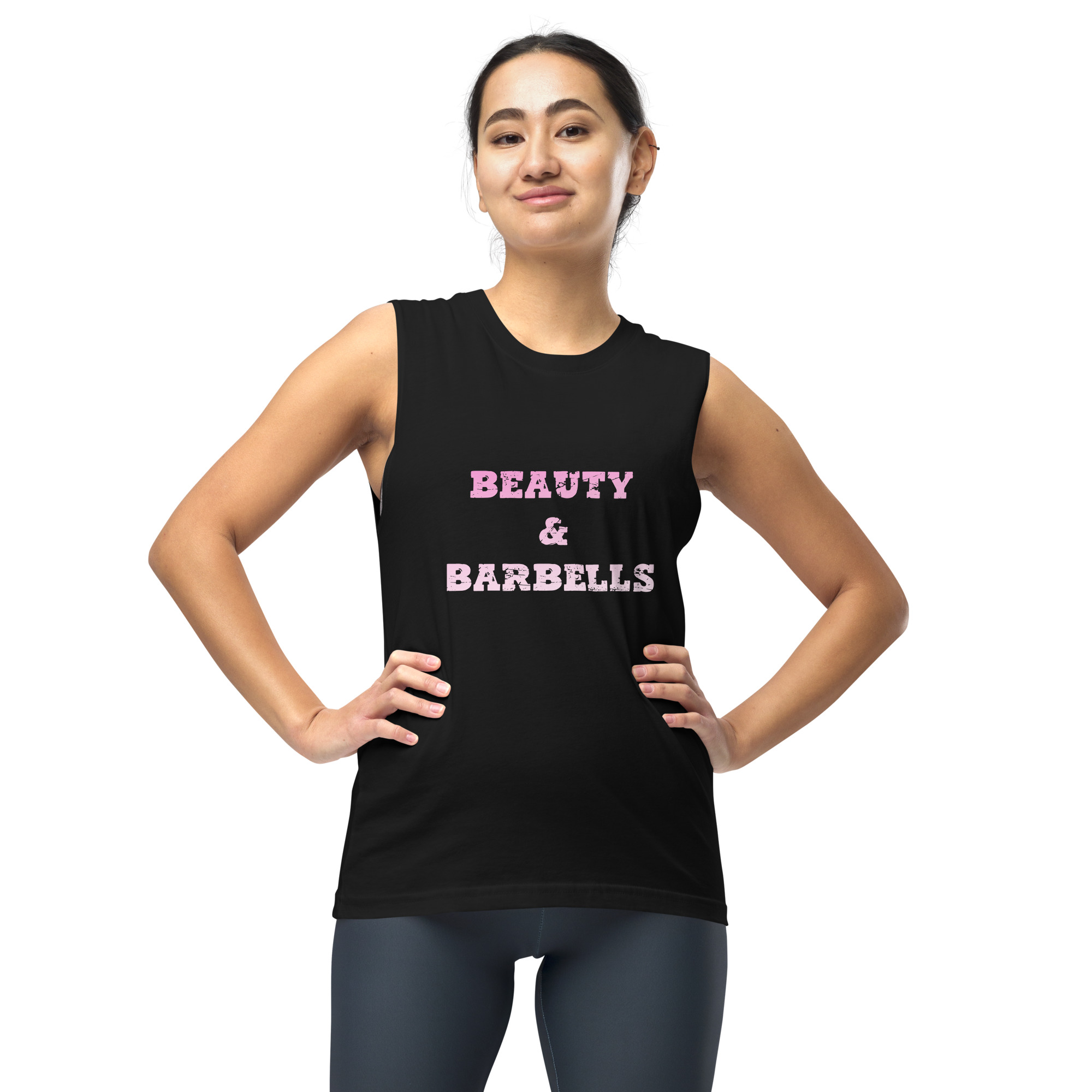 B&B Womens Muscle Shirt - Black - front